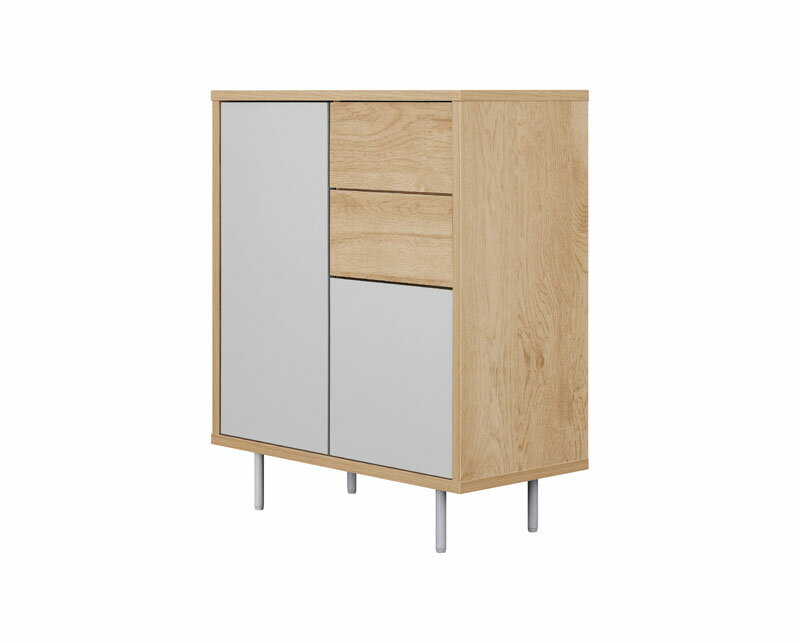 アイリスオーヤマ リビングキャビネット金属脚付き (ナチュラルグレー) LRCS-590ナチユラルグレ- IRIS [LRCS590ナチユラルグレ](3)