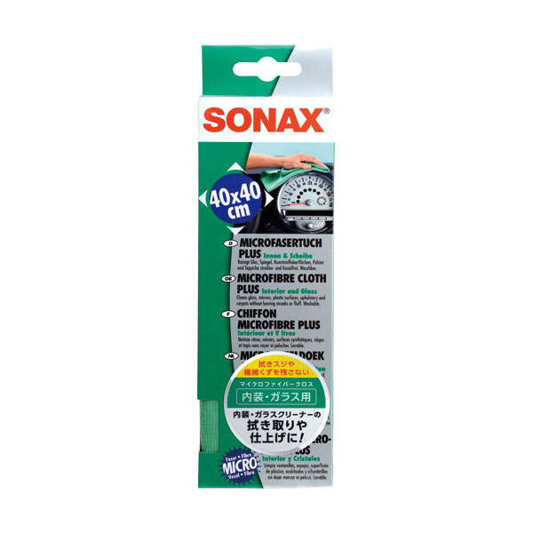 416500 SONAX 内装 ガラス用クロス ソナックス マイクロファイバークロス インテリアアンドグラス