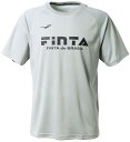 FNT-FT5156-0200-S FINTA(フィンタ) ベーシックロゴTシャツ(グレー・サイズ:S) サッカー・フットサル用