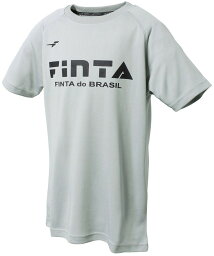 FNT-FT5996-0200-160 FINTA（フィンタ） JRベーシックロゴTシャツ（グレー・サイズ：160） サッカー・フットサル用