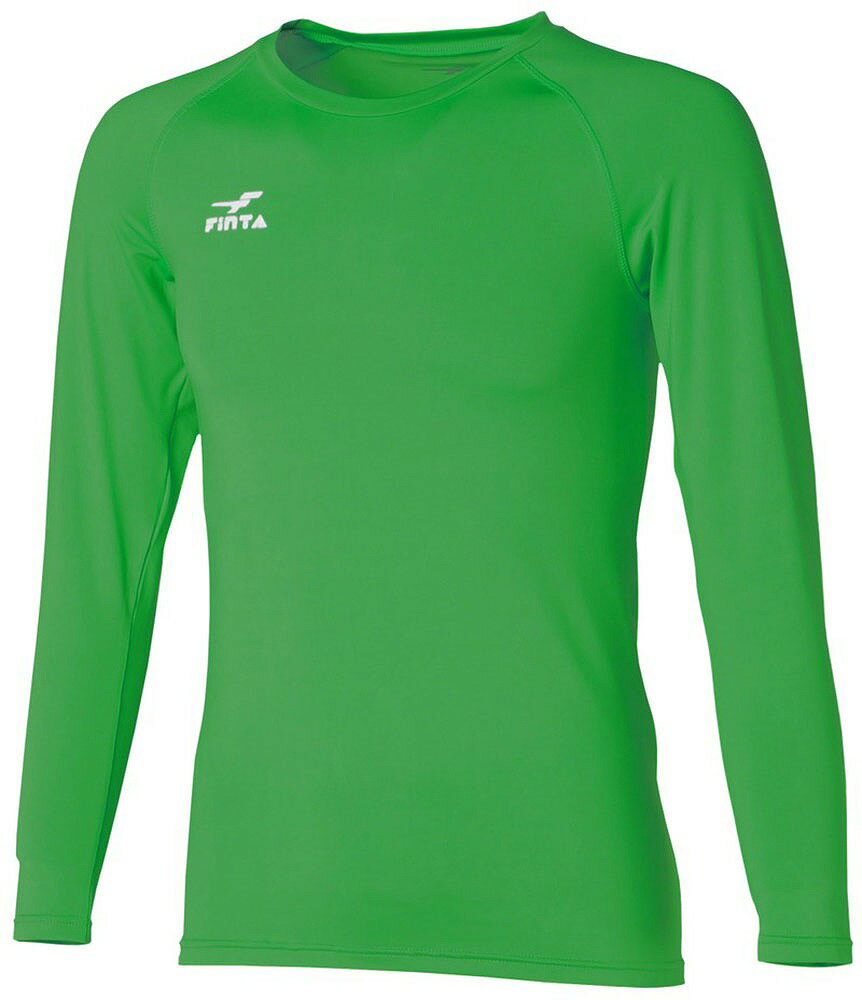 FINTA（フィンタ） ストレッチL/Sクルーネックアンダーシャツ（グリーン・サイズ：S） FNT-FT5997-3100-S サッカー・フットサル用