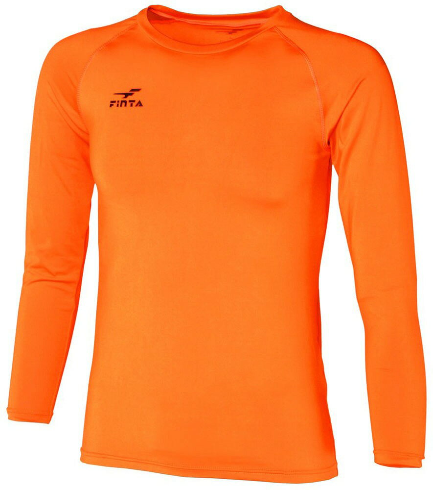 Other - FINTA（フィンタ） ストレッチL/Sクルーネックアンダーシャツ（オレンジ・サイズ：M） FNT-FT5997-6100-M サッカー・フットサル用