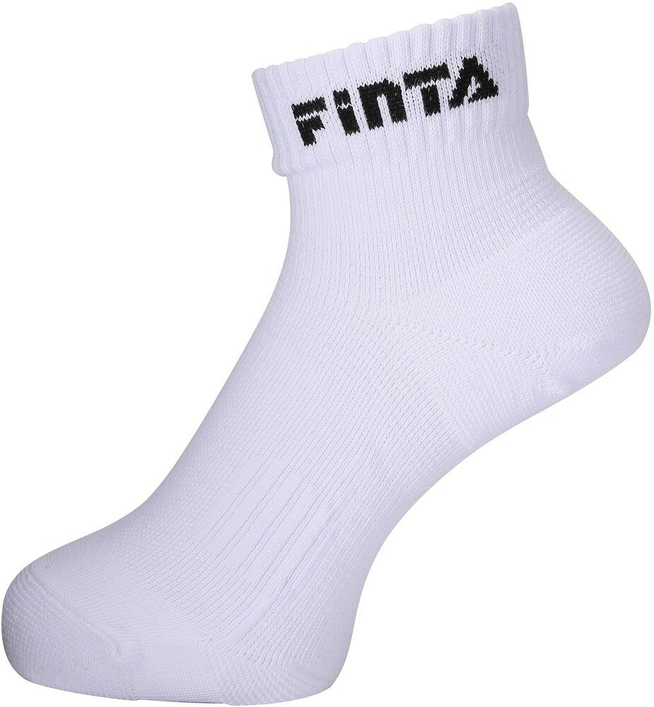 FT-FT8025-0100-23-25 FINTA（フィンタ） ショートソックス（ホワイト・サイズ：23-25） サッカー・フットサル用
