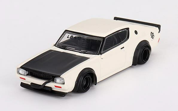 MINI－GT 1/64 Nissan スカイライン ケンメリ リバティーウォーク ホワイト(右ハンドル) ミニカー