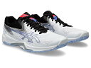 1053A066-100-25.0 アシックス ユニセックス バレーボール シューズ V-SWIFT FF 4(White/Pure Silver・サイズ:25...