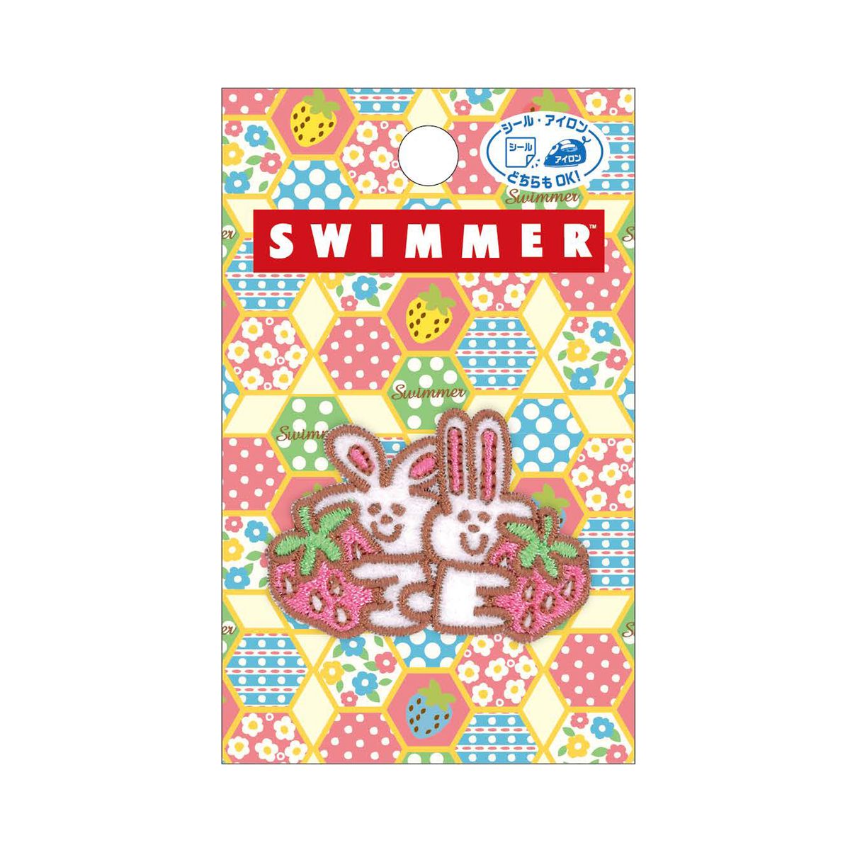 パイオニア スイマー ワッペン うさぎ＆いちご AIP400 AIP01