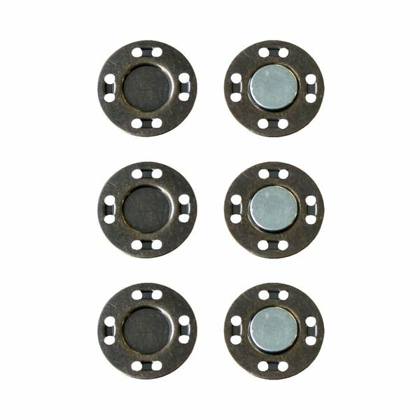 【返品種別B】□「返品種別」について詳しくはこちら□◆バッグやポーチにピタッと留められるマグネットの留め具です。◆ぬい付けですので、簡単に後付けできます。■　仕　様　■入数：3組サイズ：φ20mm、厚み3mm[SM8AGNBK]NBKアウト...