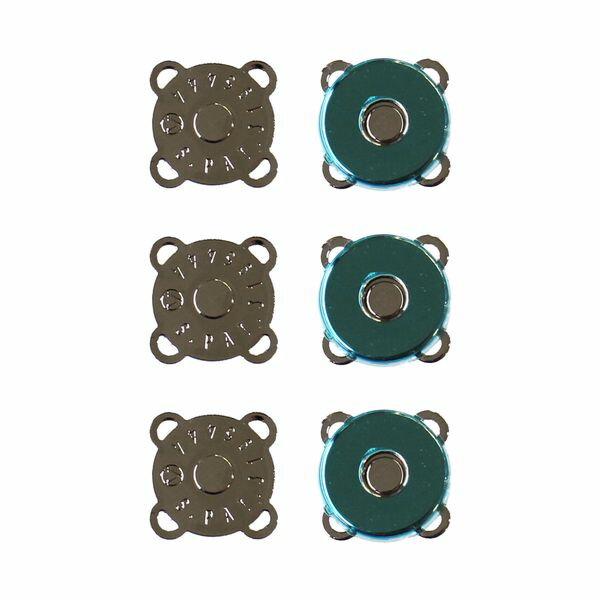 NBK 縫い付マグネット 3組（シルバー・φ18mm） SM9-S