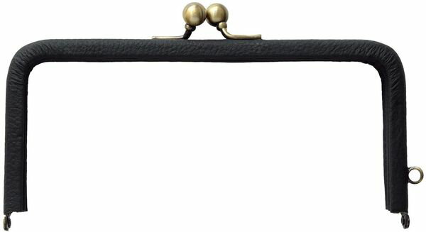 NBK レザーフレーム口金 1個入（黒/金具AG・約7.3×15.5cm） TAK2-B
