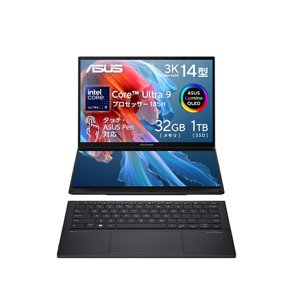 ASUSʥ 14.0 ǥ奢ǥץ쥤Ρȥѥ ASUS Zenbook DUO UX8406MA UX8406MACore Ultra 9/ 32GB/ 1TB SSD/ Microsoft Office Home and Business 2021 UX8406MA-U9321WS