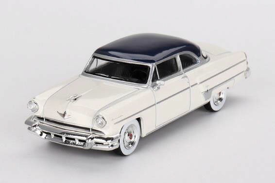 MINI-GT 1/64 リンカーン カプリ 1954 アークティックホワイト/アトランティックブルー(左ハンドル)【MGT00631-L】 ミニカー