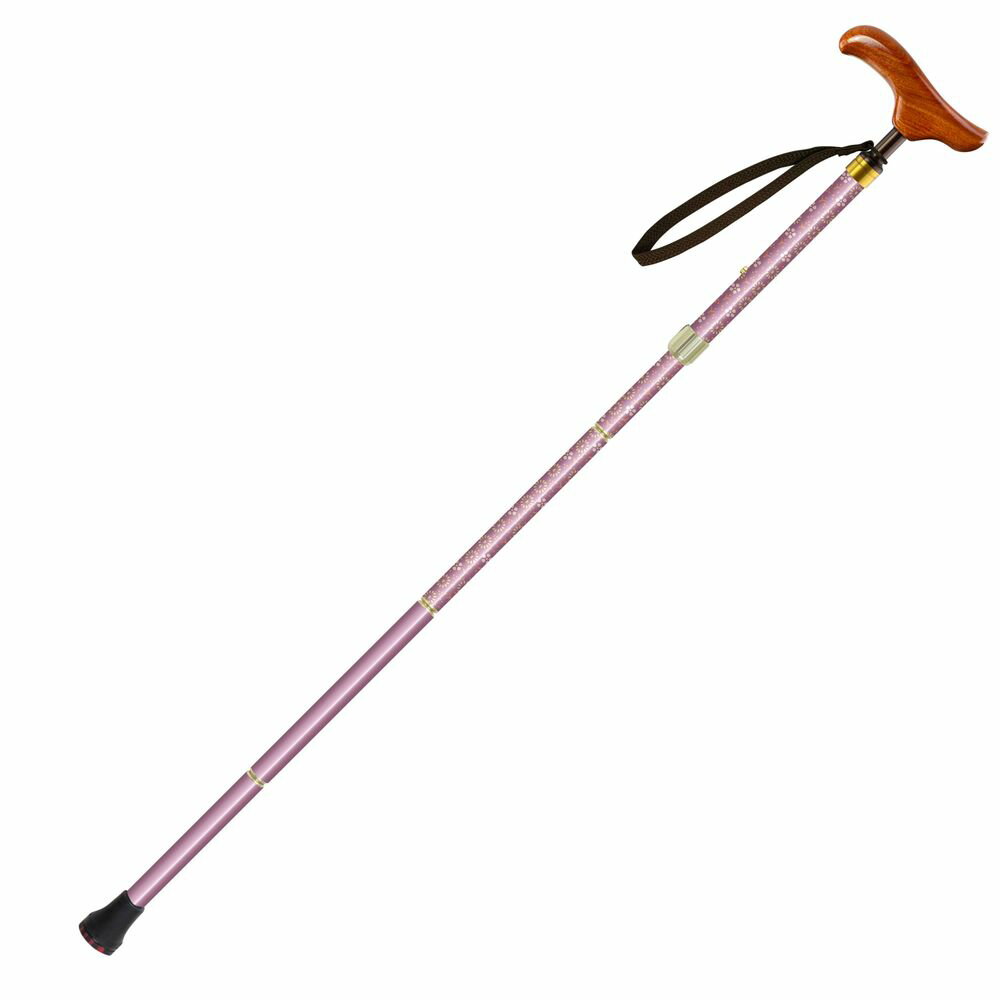 シナノ 花KOMON 折り畳み杖 75〜85cm パープル (高さ調整5段階式) 5100040 SHINANO [5100040NISHIKAWA]