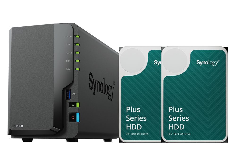 Synology（シノロジー） DiskStation DS224+ +HAT3300-6TB 2個セット DS224+_HAT3300-6TB2