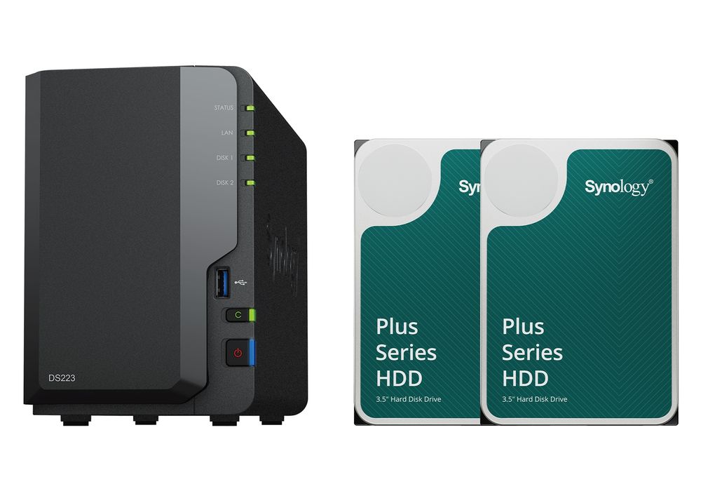 Synology（シノロジー） DiskStation DS223 +HAT3310-8TB 2個セット DS223+HAT3310-8TB2