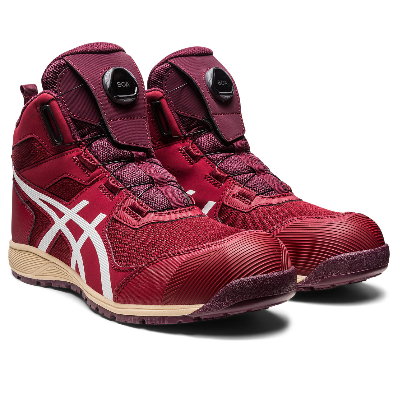 乐天商城 - アシックス ウィンジョブ CP214 TS BOA ビートジュース×ホワイト 27.0cm 1271A056.600-27.0 【作業靴】ASICS WINJOB ASICS WINJOB