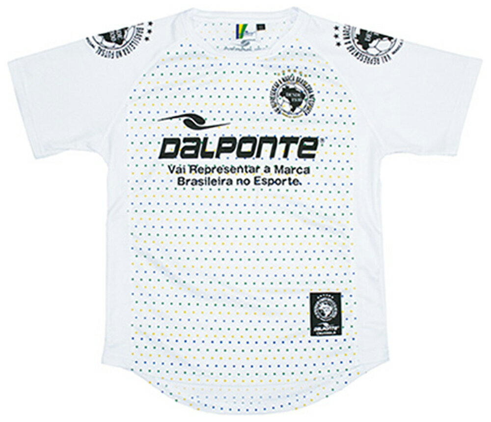 DPZ45-WHT-130 DalPonte(ダウポンチ) ドットプラクティスシャツ　ジュニア用（ホワイト・サイズ：130） サッカー・フットサル用