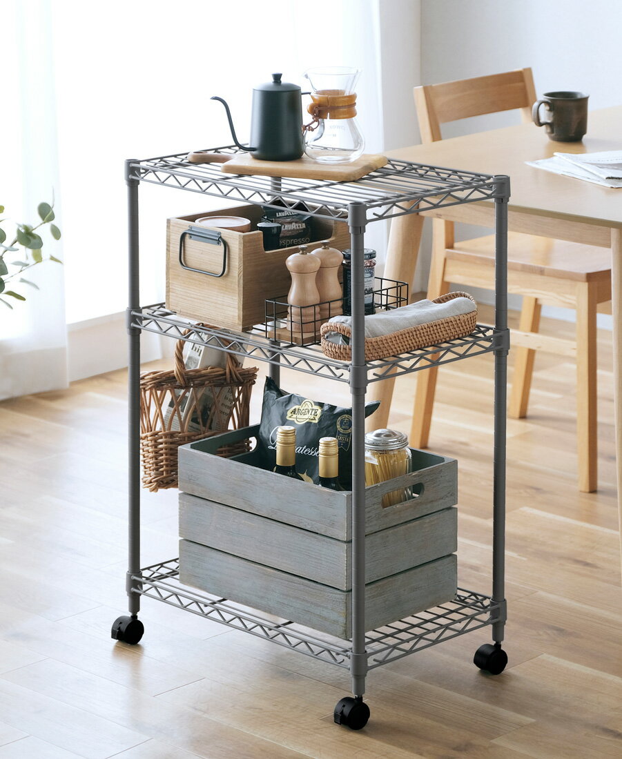 アイリスオーヤマ カラーメタルラック 3段 幅55cm(ダークグレー) CMM-55083ダ-クグレ- IRIS [CMM55083..