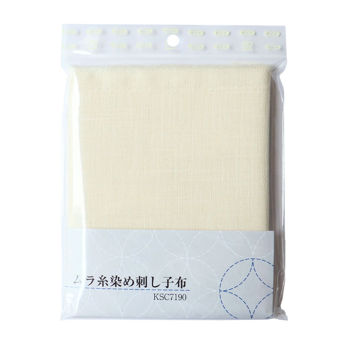 NBK ムラ染刺し子布(生成り) KSC7190-1