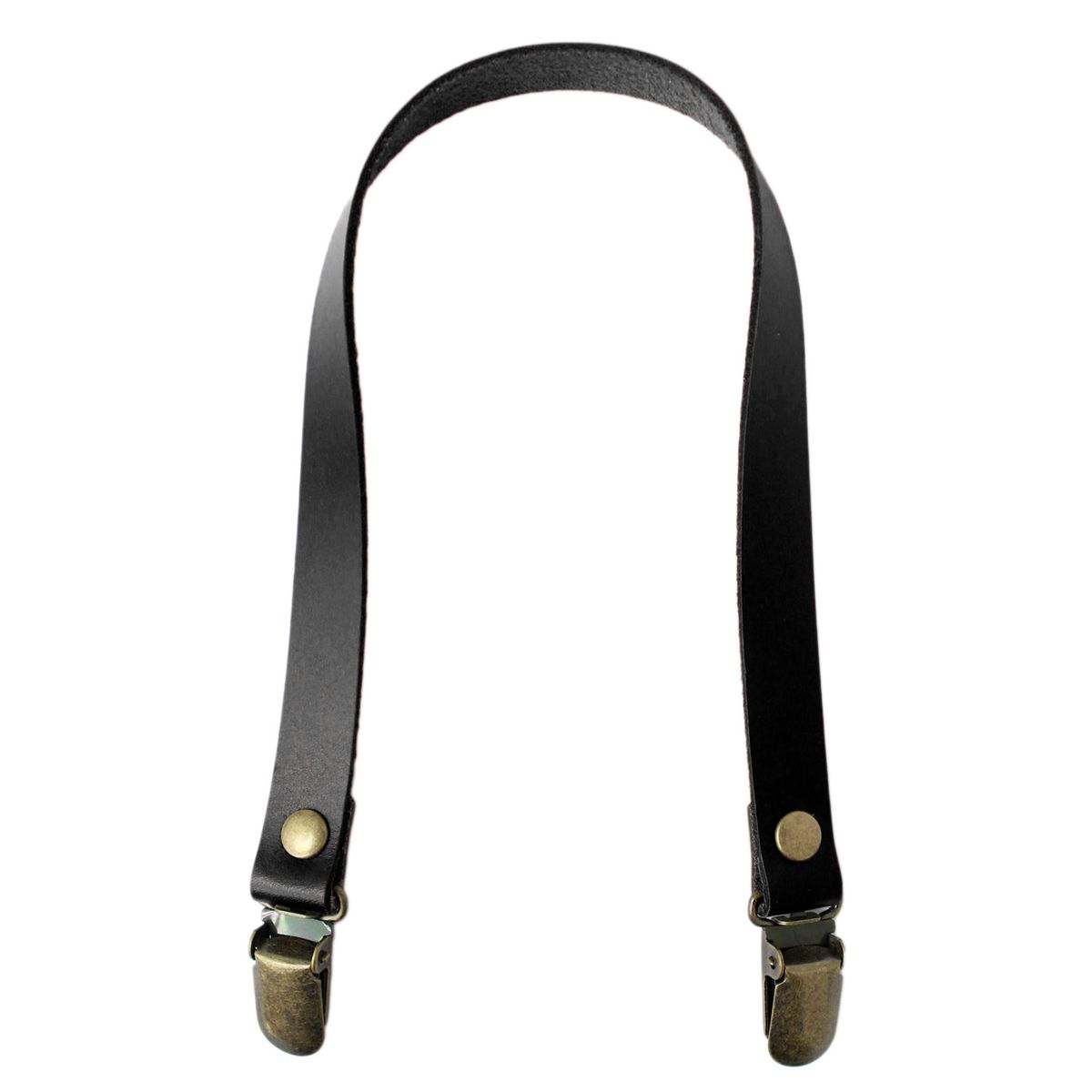 NBK 本革持ち手(黒) 長さ40cm×巾1.5cm T1540-B