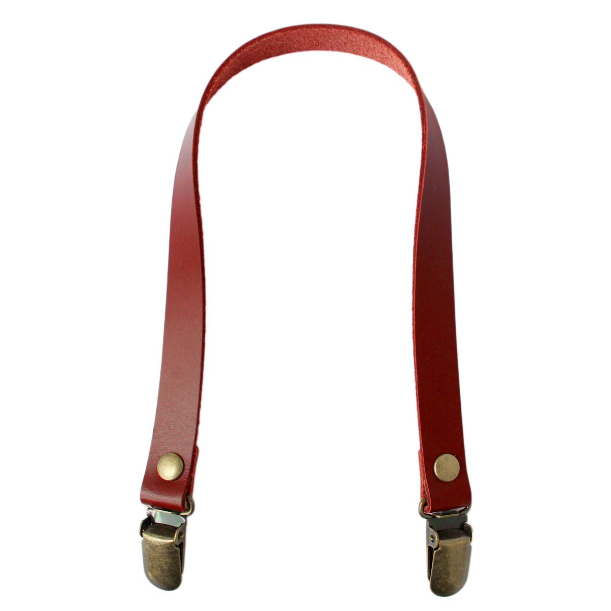 NBK 本革持ち手(赤) 長さ40cm×巾1.5cm T1540-R