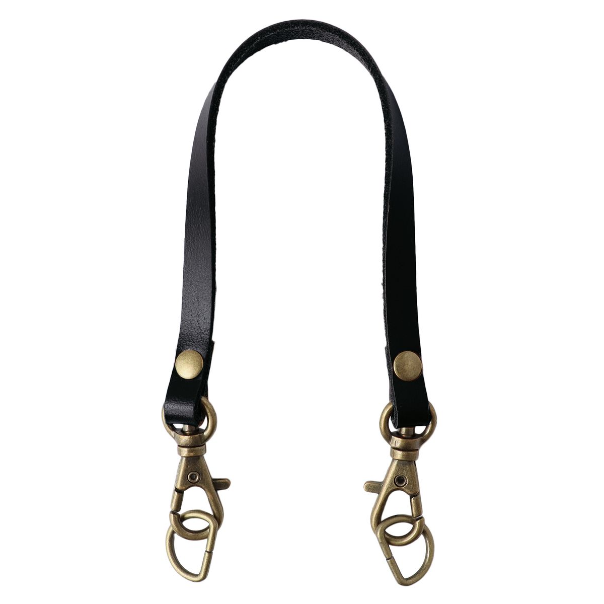 NBK 携帯用本革持手(黒) 長さ23cm×巾7mm T6523-B