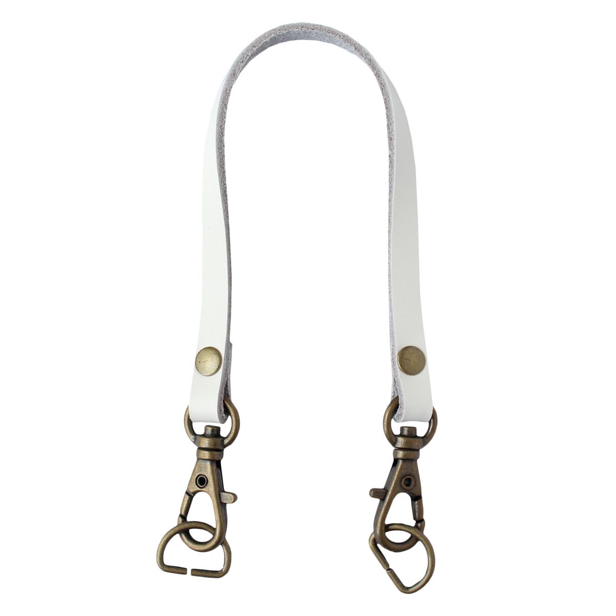 NBK 携帯用本革持手(白) 長さ23cm×巾7mm T6523-W