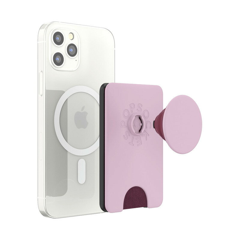 PopSockets スマホグリップ ポップウォレット MagSafe対応 アダプターリング付属（パウダーピンク） PopWallet MagSafe Blush Pink 806923