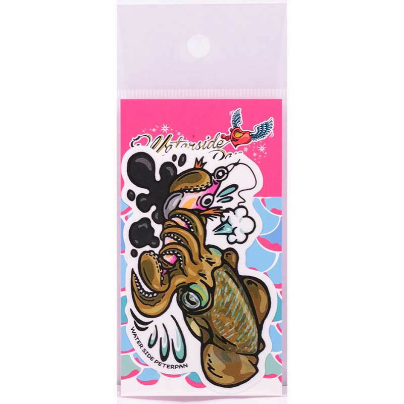 ウォーターサイドピーターパン オリジナルステッカー 6×10cm(レギュラー/BITEアオリイカ) オリジナルス..