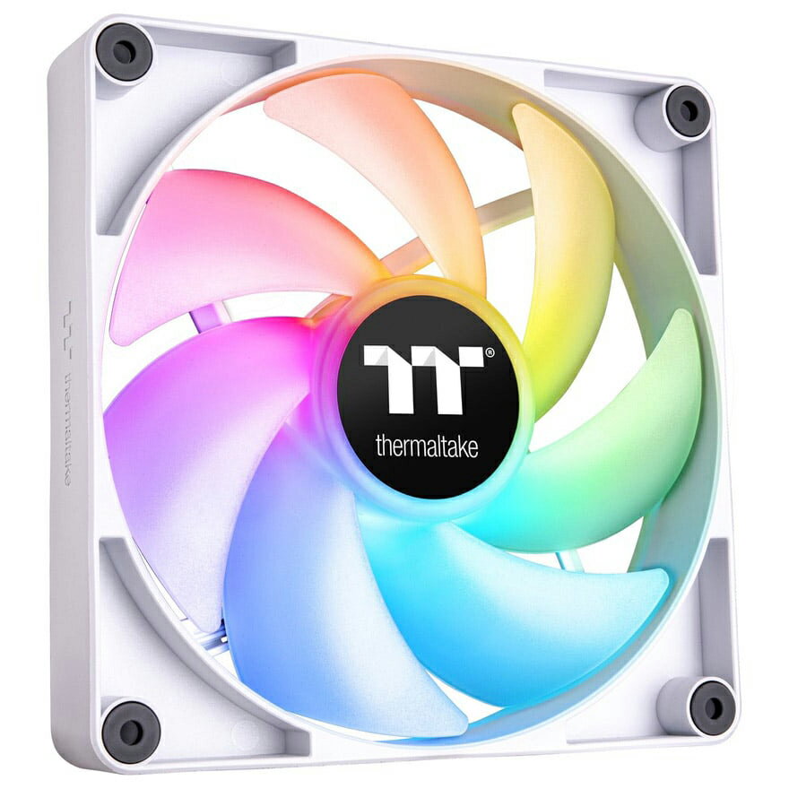 ThermaltakeiT[}eCNj CT120 ARGB Sync PC Cooling Fan White 2 Pack 120mmizCgj CL-F153-PL12SW-A