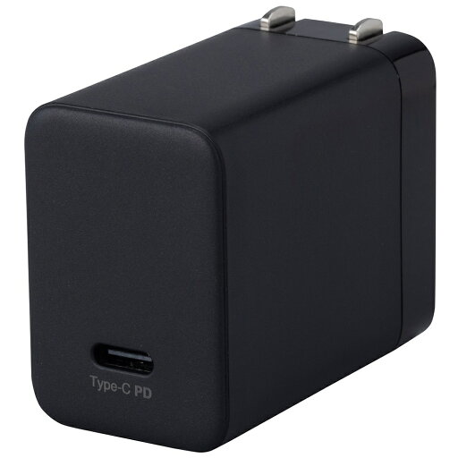 ナカバヤシ GaN 65W PD充電対応 USB Type-C 1ポート充電器 (ブラック) JYU-ACU06BK ナカバヤシ GaN 65W PD充電対応 USB Type-C 1ポート充電器 (ブラック) JYU-ACU06BK