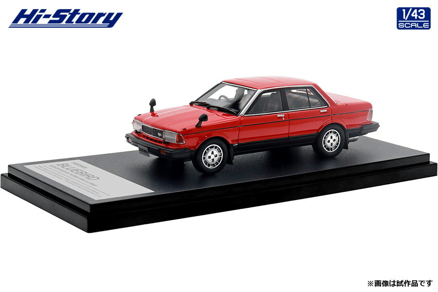 ハイストーリー 1/43 NISSAN BLUEBIRD 4DOOR SEDAN TURBO SSS-S (1983) レッド/ブラック【HS454RE2】 ミニカー