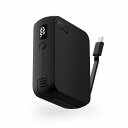 CIO SMARTCOBY Pro CABLE C to C 着脱可ケーブル内蔵 モバイルバッテリー 急速充電 PD対応 USB-C×2 10000mAh（ブラック） SMARTCP35W-CABLE-CBK