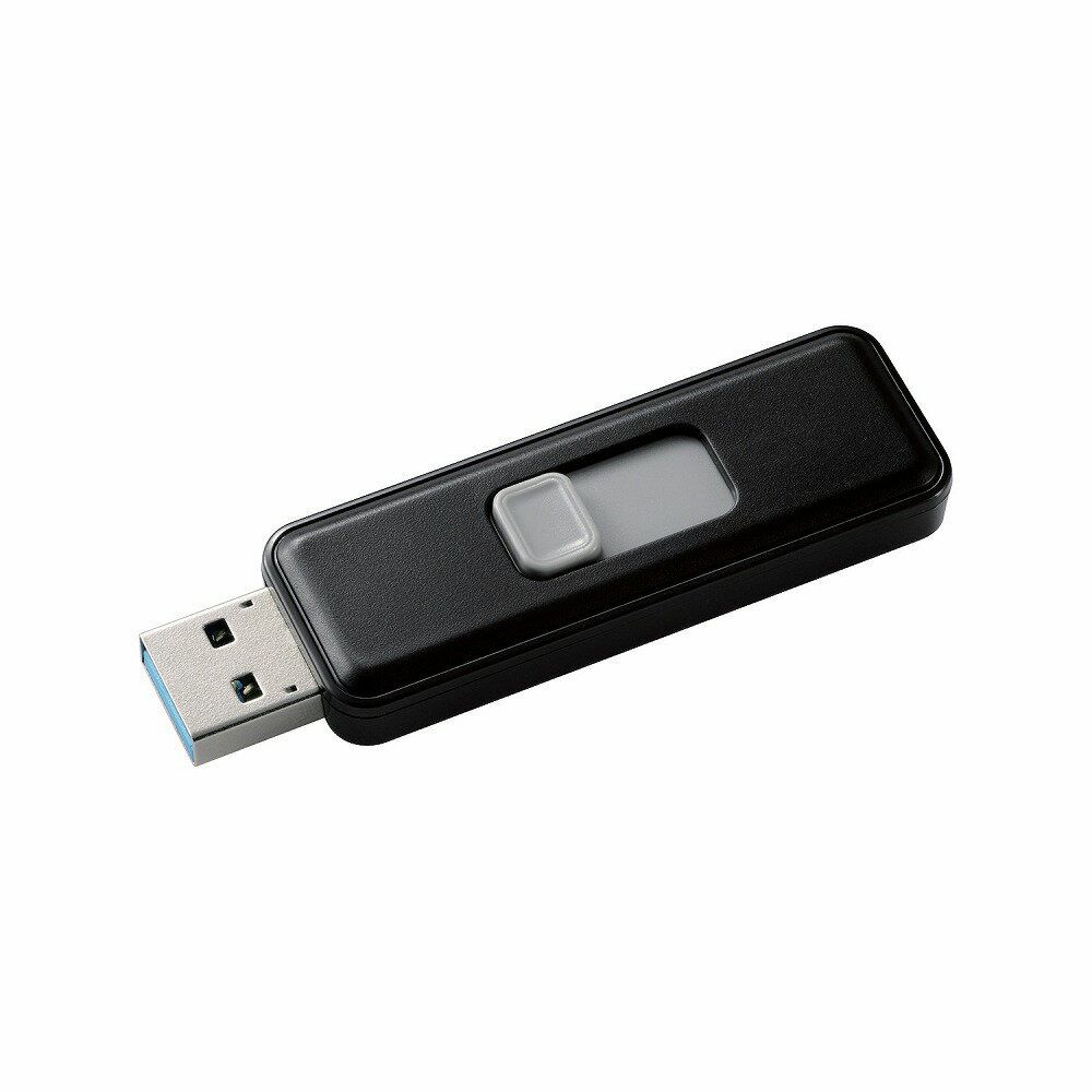 USB3.2(Gen1)対応 USBメモリ スライド式 ストラップホール セキュリティ機能対応 32GB（ブラック） MF-SSU3032GBK