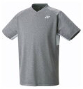 YO-10598-275-M ヨネックス ユニセックス ゲームシャツ(フィットスタイル)(グレーモク・サイズ:M) YONEX