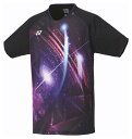 YO-10611-007-L ヨネックス メンズ ゲームシャツ(フィットスタイル)(ブラック・サイズ:L) YONEX