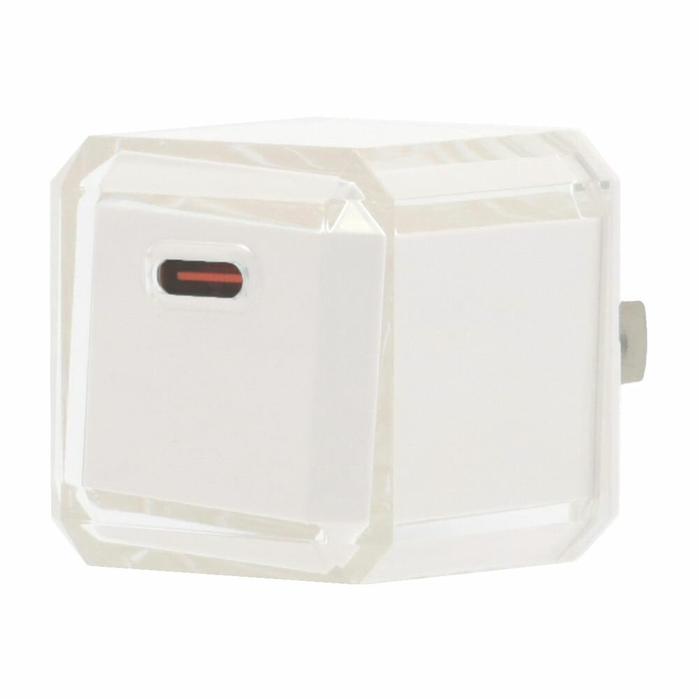 インプリンク PD20W対応 TYPE-C1ポート ネイルボトル型AC充電器(ホワイト) Imprinc IMACPD20BWH