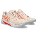 1042A237-700-23.5 アシックス レディース テニスシューズ GEL-DEDICATE 8 オールコート（Pearl Pink/Sun Coral・サイズ：23.5cm） asics