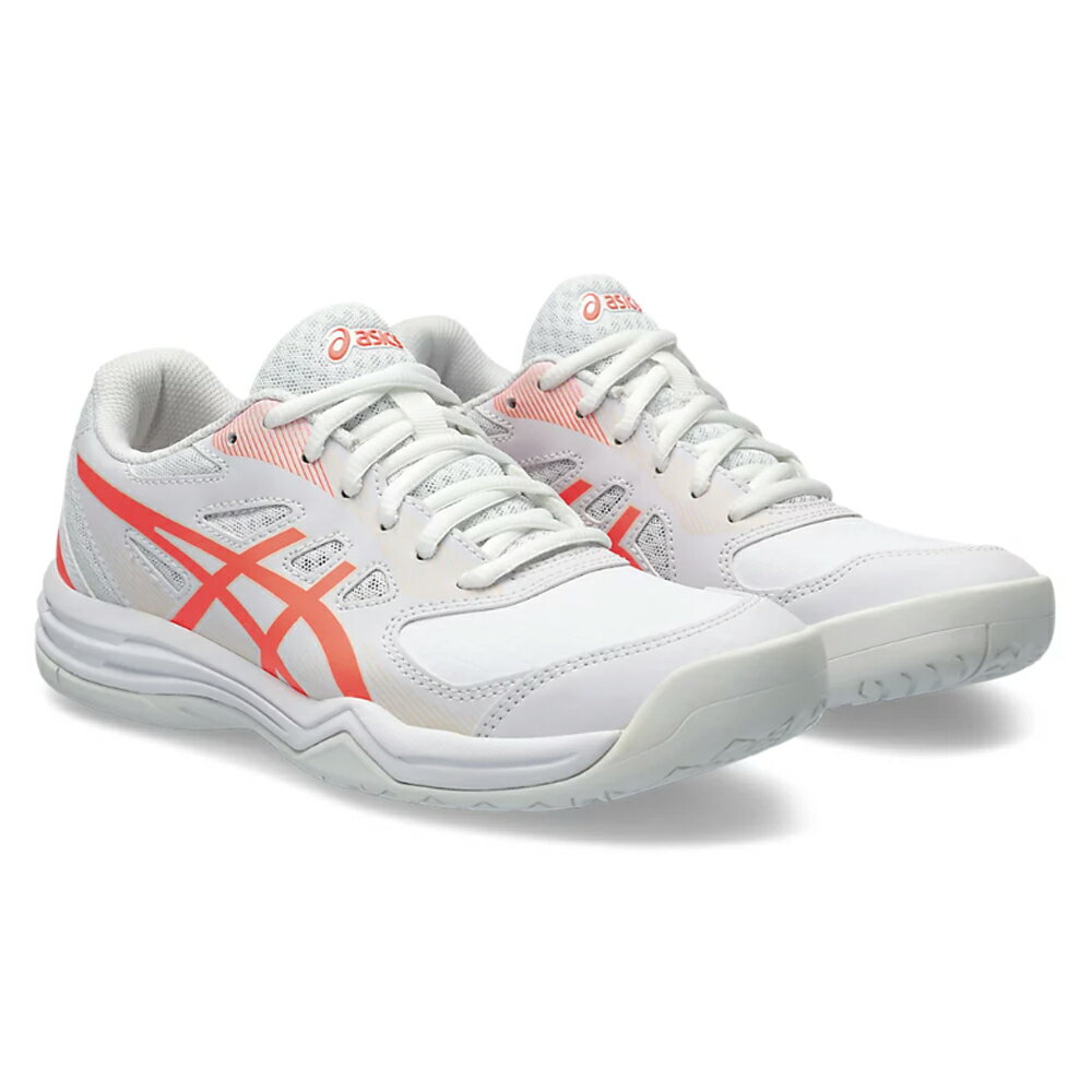 1042A209-102-24.0 アシックス レディース テニスシューズ COURT SLIDE 3 オールコート（White/Sun Coral・サイズ：24.0cm） asics