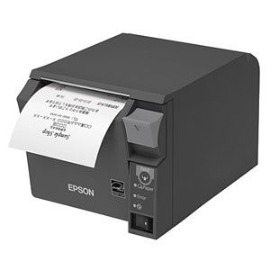 エプソン レシートプリンター(ダークグレイ) TM-T70IIシリーズ カスタマーディスプレー用コネクター付 58mm幅ロール紙 TM702UD542