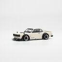 POP RACE 1/64 SKYLINE GT-R V8 Drift (Hakosuka) WHITE ミニカー