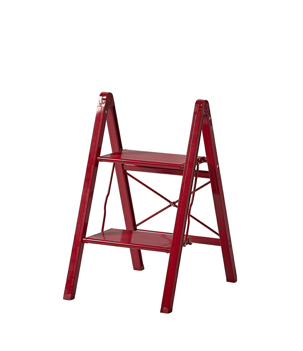天馬 アルミ踏み台スリム2段(レッド) 147974(テンマ) アルミ踏み台スリム2段レッド [147974テンマ]