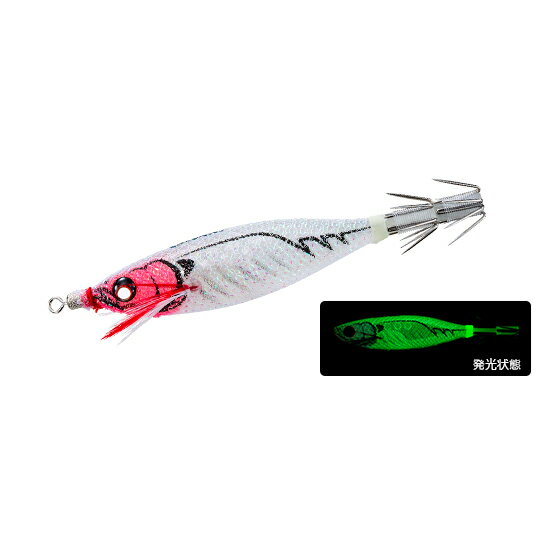 Duel Easy Bait 80mm 1 LRH Night Glow Red Head A1709-LRH