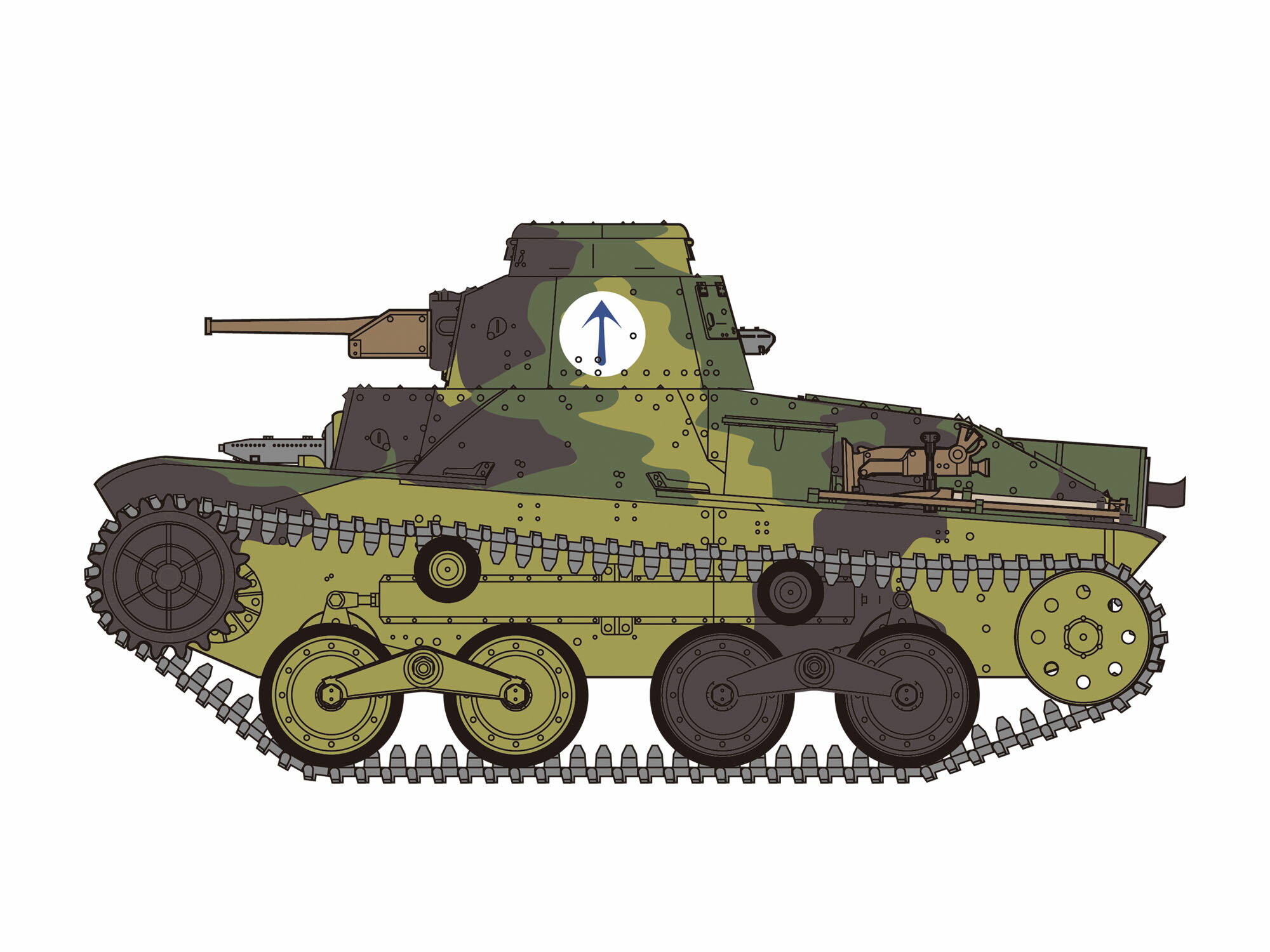 ファインモールド 1/35 帝国陸軍 九五式軽戦車[ハ号] 後期型 “硫黄島”【MR01】 プラモデル