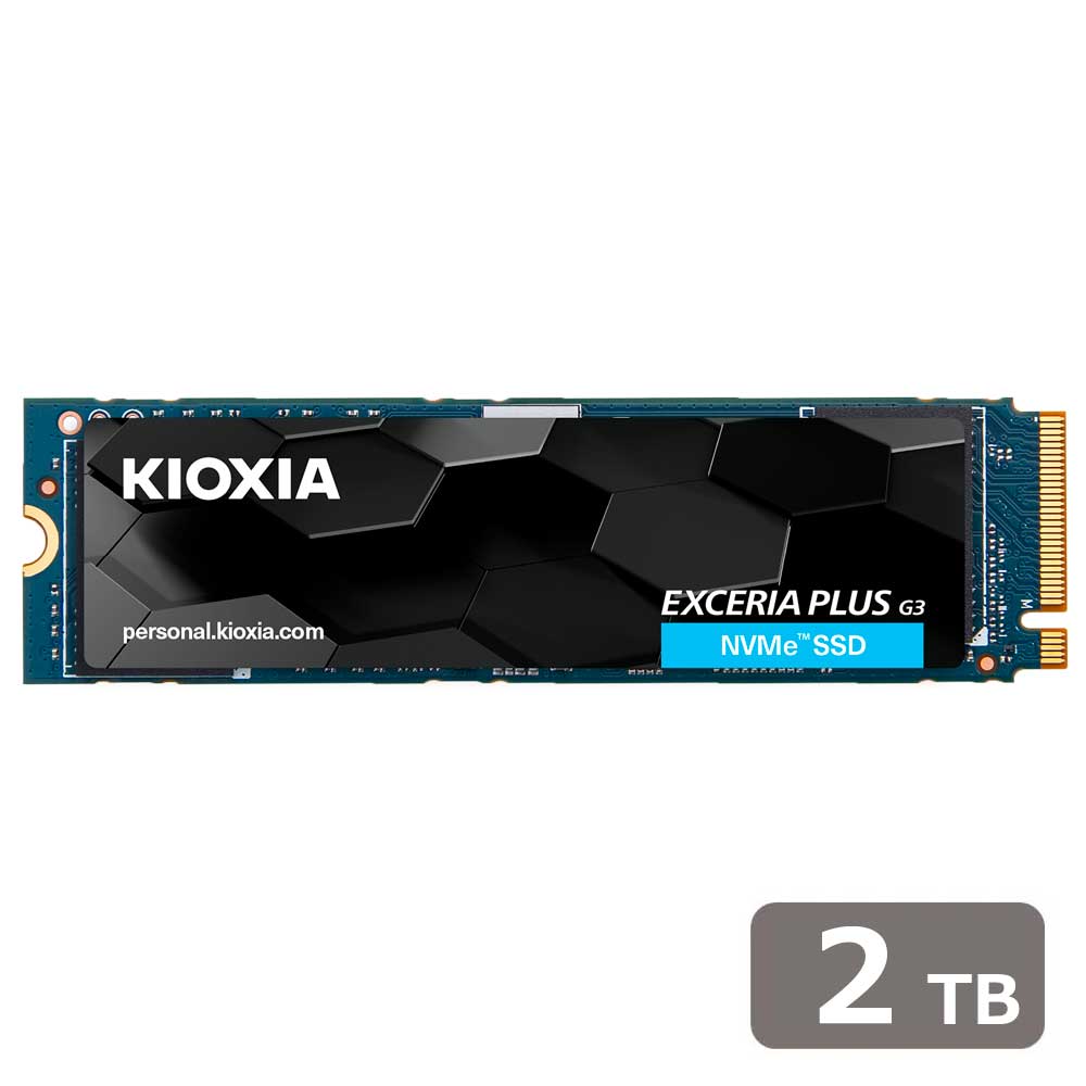 KIOXIA（キオクシア） 内蔵SSD KIOXIA EXCERIA PLUS G3 NVMe Gen4x4 2TB M.2 2280(PCIe Gen4 x4) 読み込み5000MB/s 書き込み3900MB/s 3次元フラッシュメモリ「BiCS FLASH TLC」 SSD-CK2.0N4PLG3N