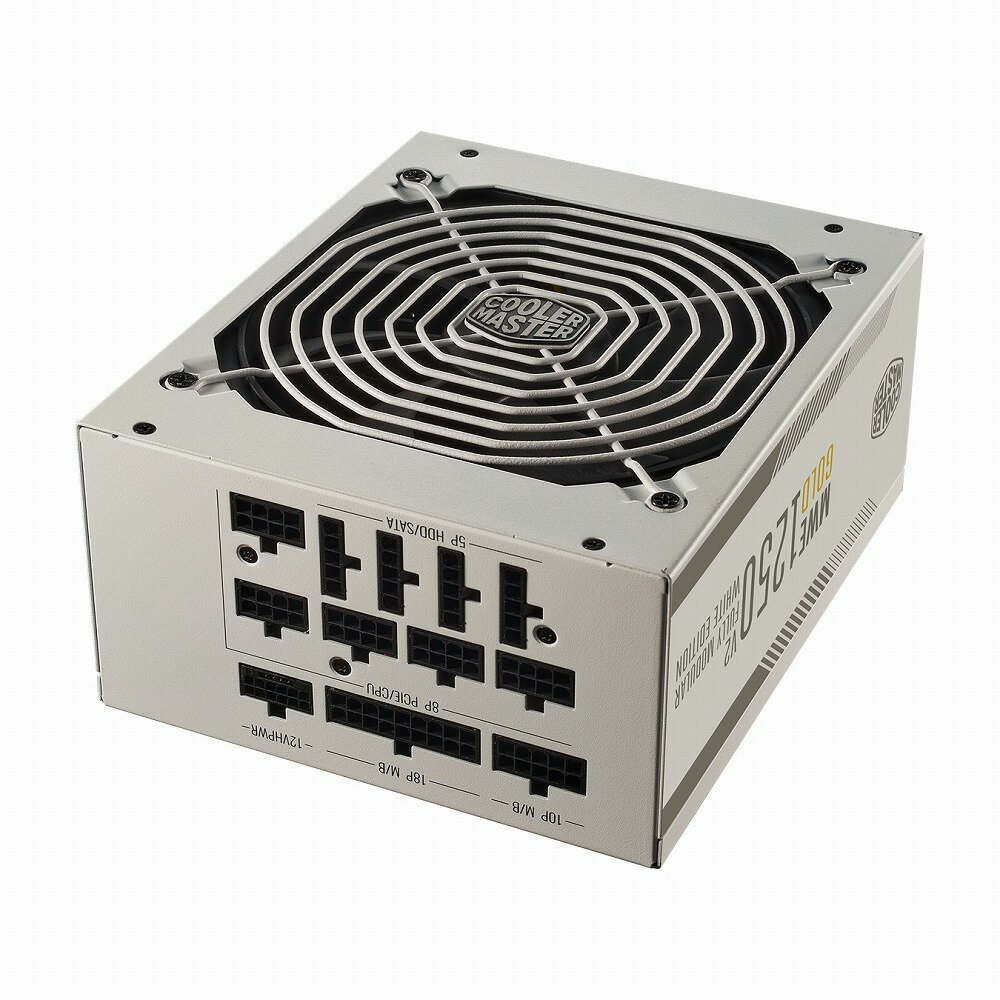 CoolerMaster（クーラーマスター） 80PLUS GOLD認定取得 電源ユニット フルモジュラータイプ MWE Gold V2 FM 1250W ATX3.0 White（ホワイト） MPE-C501-AFCAG-3GJP