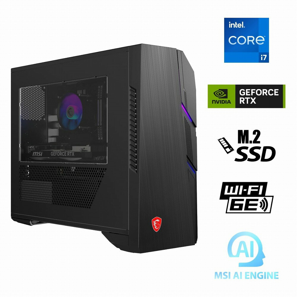 MSI ゲーミング デスクトップパソコン(Core i7-14700F/ 16GB/ 1TB SSD/ NVIDIA GeForce RTX 4070 SUPER 12GB) MAGCODEX614NUE7065JP