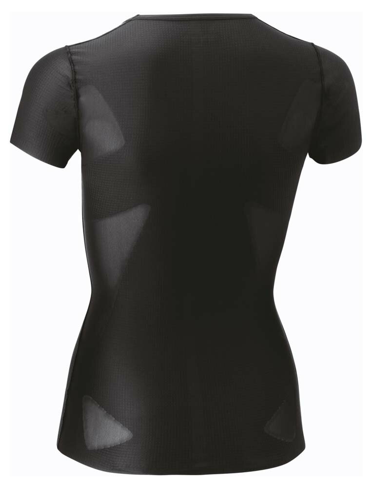 YO-STBA1512-007-M ヨネックス レディース Uネック半袖シャツ（ブラック・サイズ：M） YONEX アンダーウェア