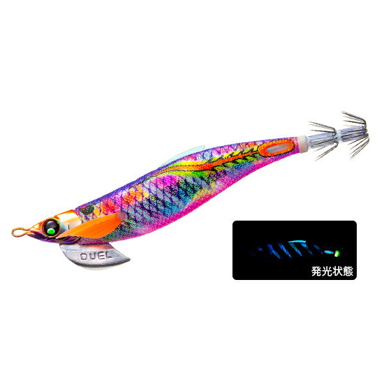 DUEL イージーQ フィンプラス ランガン 3.5号(7 BLMM/ブルー夜光マーブルマーブル) A1746-BLMM デュエル 餌木 エギ