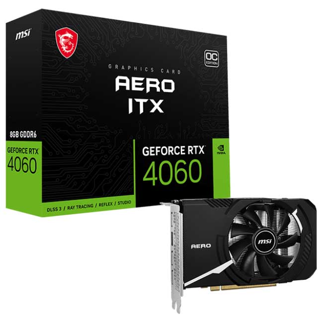 MSI GeForce RTX 4060 AERO ITX 8G OC RTX4060AEROITX8GOC