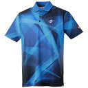 NT-NW2210-09-O ニッタク ユニセックス 卓球用ゲームシャツ（ブルー・サイズ：O） Nittaku ブレクルシャツ